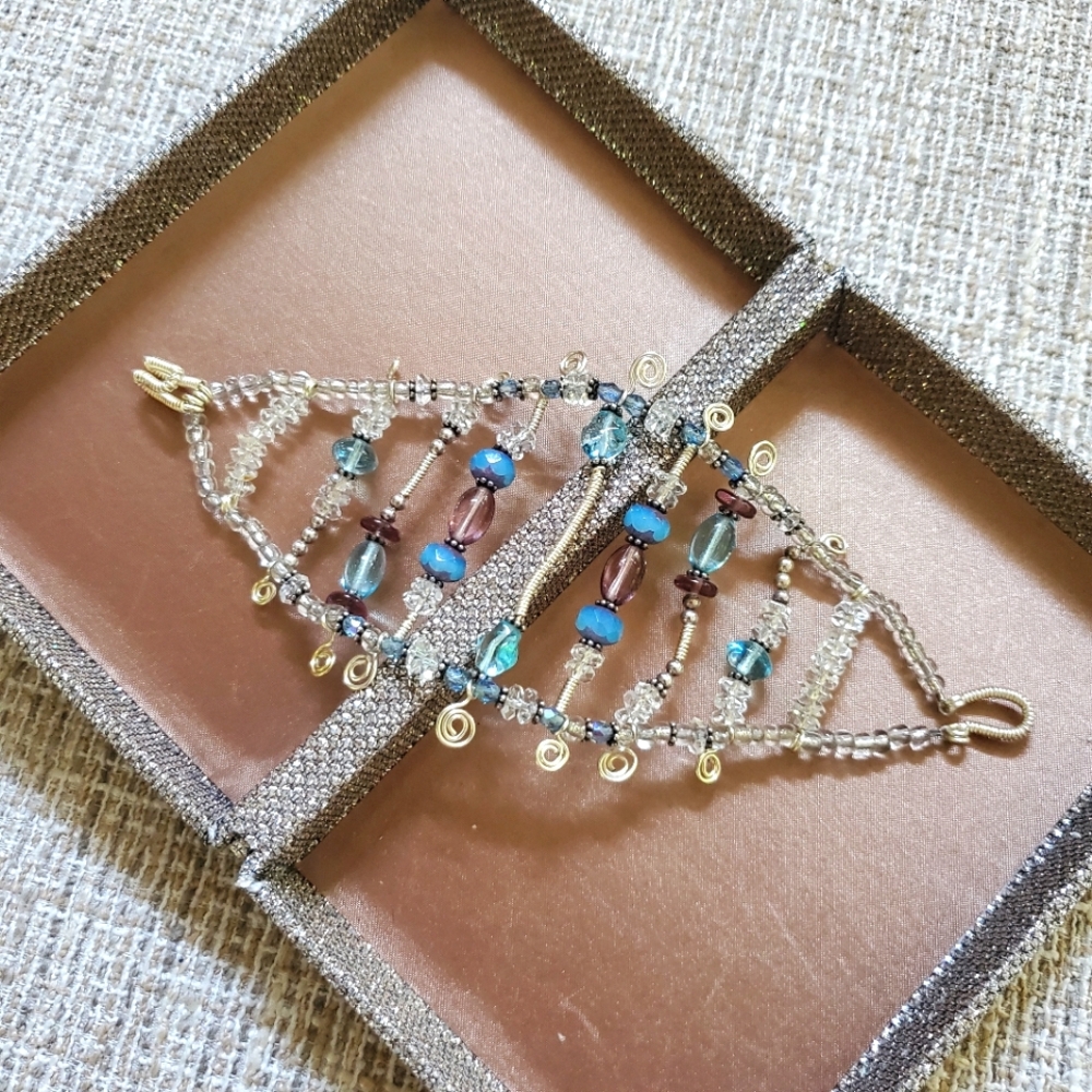 Wire and Bead Cuff Bracelet